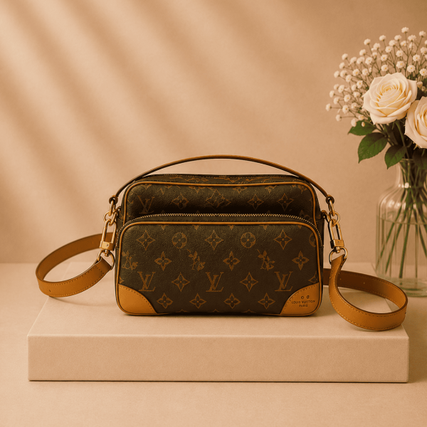 LV 雙層拉鏈手提斜背包精品包款2035